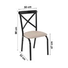 Conjunto Sala De Jantar Mesa 120x75cm Tampo Vidro Com 4 Cadei