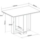 Conjunto Sala De Jantar Mesa 120x79,2cm Tampo Com Vidro 4 Cad
