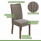 Conjunto Sala De Jantar Mesa 120x80cm Tampo Mdf 4 Cadeiras Ap