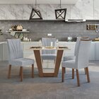 Conjunto Sala De Jantar Mesa 120x80cm Tampo Mdf 4 Cadeiras Ap