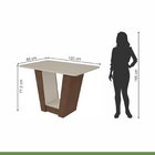Conjunto Sala De Jantar Mesa 120x80cm Tampo Mdf 4 Cadeiras Ap
