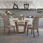 Conjunto Sala De Jantar Mesa 120x80cm Tampo Mdf 4 Cadeiras Ap