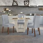 Conjunto Sala De Jantar Mesa 120x80cm Tampo Mdf 4 Cadeiras Ap