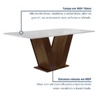 Conjunto Sala De Jantar Mesa 120x80cm Tampo Mdf Com 4 Cadeira