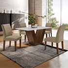 Conjunto Sala De Jantar Mesa 120x80cm Tampo Mdf Com 4 Cadeira
