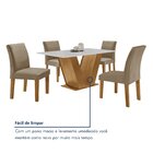 Conjunto Sala De Jantar Mesa 120x80cm Tampo Mdf Com 4 Cadeira
