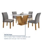 Conjunto Sala De Jantar Mesa 120x80cm Tampo Mdf Com 4 Cadeira