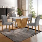Conjunto Sala De Jantar Mesa 120x80cm Tampo Mdf Com 4 Cadeira