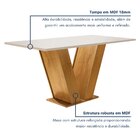 Conjunto Sala De Jantar Mesa 120x80cm Tampo Mdf Com 4 Cadeira