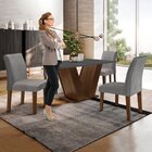 Conjunto Sala De Jantar Mesa 120x80cm Tampo Mdf Com 4 Cadeira