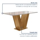 Conjunto Sala De Jantar Mesa 120x80cm Tampo Mdf Com 4 Cadeira