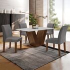 Conjunto Sala De Jantar Mesa 120x80cm Tampo Mdf Com 4 Cadeira