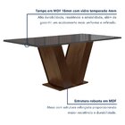 Conjunto Sala De Jantar Mesa 120x80cm Tampo Mdf/vidro Com 4 C