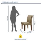 Conjunto Sala De Jantar Mesa 120x80cm Tampo Mdf/vidro Com 4 C