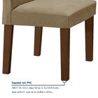 Conjunto Sala De Jantar Mesa 120x80cm Tampo Mdf/vidro Com 4 C