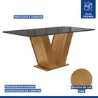 Conjunto Sala De Jantar Mesa 120x80cm Tampo Mdf/vidro Com 4 C