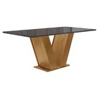 Conjunto Sala De Jantar Mesa 120x80cm Tampo Mdf/vidro Com 4 C