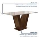 Conjunto Sala De Jantar Mesa 120x80cm Tampo Mdf/vidro Com 4 C
