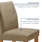 Conjunto Sala De Jantar Mesa 120x80cm Tampo Mdf/vidro Com 4 C