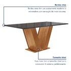 Conjunto Sala De Jantar Mesa 120x80cm Tampo Mdf/vidro Com 4 C