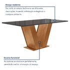 Conjunto Sala De Jantar Mesa 120x80cm Tampo Mdf/vidro Com 4 C