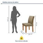 Conjunto Sala De Jantar Mesa 120x80cm Tampo Mdf/vidro Com 4 C