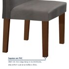 Conjunto Sala De Jantar Mesa 120x80cm Tampo Mdf/vidro Com 4 C