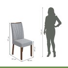 Conjunto Sala De Jantar Mesa 120x80cm Tampo Vidro/mdf Com 4 C