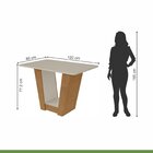 Conjunto Sala De Jantar Mesa 120x80cm Tampo Vidro/mdf Com 4 C