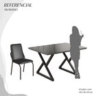 Conjunto Sala De Jantar Mesa 120x90cm Base Império Tampo Mdf