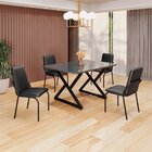 Conjunto Sala De Jantar Mesa 120x90cm Base Império Tampo Mdf