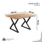 Conjunto Sala De Jantar Mesa 120x90cm Base Império Tampo Mdf