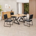 Conjunto Sala De Jantar Mesa 120x90cm Base Império Tampo Mdf