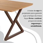 Conjunto Sala De Jantar Mesa 120x90cm Base Império Tampo Mdf