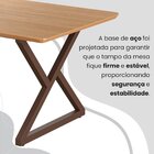 Conjunto Sala De Jantar Mesa 120x90cm Base Império Tampo Mdf