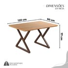Conjunto Sala De Jantar Mesa 120x90cm Base Império Tampo Mdf