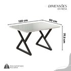 Conjunto Sala De Jantar Mesa 120x90cm Base Império Tampo Mdf