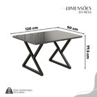 Conjunto Sala De Jantar Mesa 120x90cm Base Império Tampo Mdf