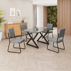 Conjunto Sala De Jantar Mesa 120x90cm Base Império Tampo Mdf