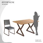 Conjunto Sala De Jantar Mesa 120x90cm Base Império Tampo Mdf