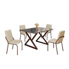 Conjunto Sala De Jantar Mesa 120x90cm Base Império Tampo Mdf