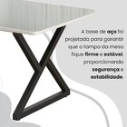 Conjunto Sala De Jantar Mesa 120x90cm Base Império Tampo Mdf