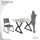 Conjunto Sala De Jantar Mesa 120x90cm Base Império Tampo Mdf