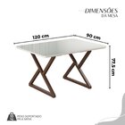 Conjunto Sala De Jantar Mesa 120x90cm Base Império Tampo Mdf