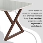 Conjunto Sala De Jantar Mesa 120x90cm Base Império Tampo Mdf