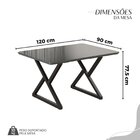Conjunto Sala De Jantar Mesa 120x90cm Base Império Tampo Mdf