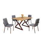 Conjunto Sala De Jantar Mesa 120x90cm Base Império Tampo Mdf