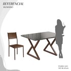 Conjunto Sala De Jantar Mesa 120x90cm Base Império Tampo Mdf