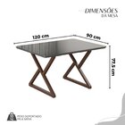 Conjunto Sala De Jantar Mesa 120x90cm Base Império Tampo Mdf