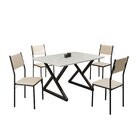 Conjunto Sala De Jantar Mesa 120x90cm Base Império Tampo Mdf